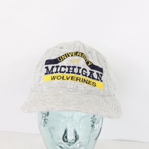 90s Michigan Wolverines Heather Gray Snapback Hat